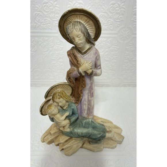 Italy Depose Faro Holy Family Figure - Mary Jesus Joseph 8-5/8" Vintage - Picture 2 of 11